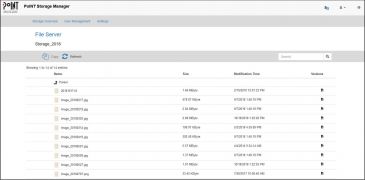 PoINT Storage Manager 6.3 enables access to data from any location, on any platform, using a graphical web interface