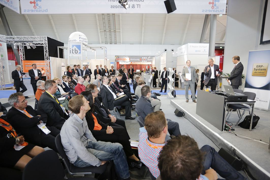 Bild Präsentation der ERP-Systeme des Jahres 2014 (Quelle: Messe Stuttgart)