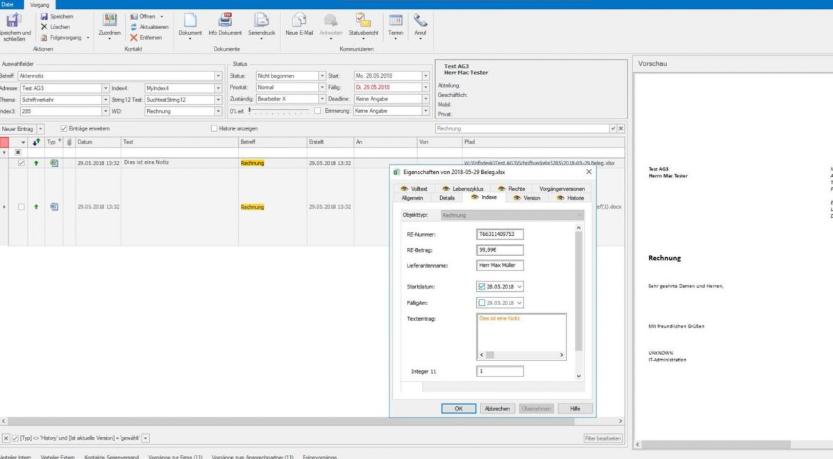 Anwender von Outlook Infodesk können durch die Verbindung zu windream einfacher in Dokumenten und E-Mails suchen (Quelle: Fischer Software GmbH & Co. KG)